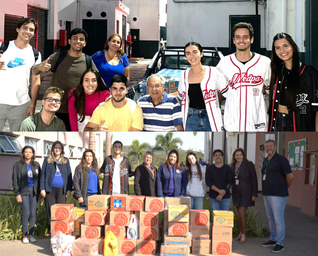Atltica Medicina da Univs doa 2,5 mil litros de leite para entidades filantrpicas de PA
